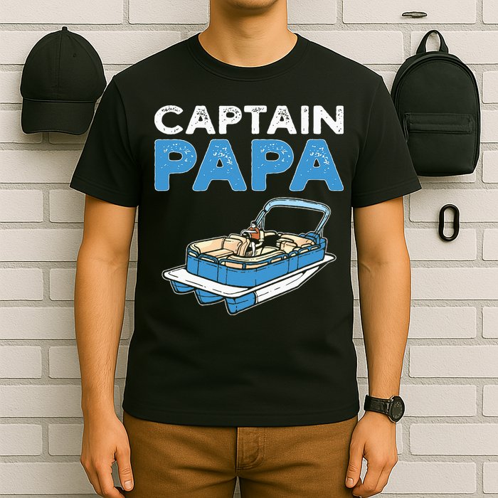 Captain Papa. Pontoon Boat Captain T-Shirt
