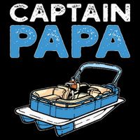 Captain Papa. Pontoon Boat Captain T-Shirt