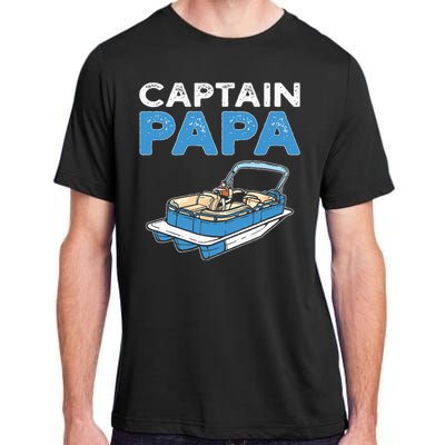 Captain Papa. Pontoon Boat Captain Adult ChromaSoft Performance T-Shirt