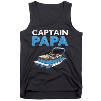 Captain Papa. Pontoon Boat Captain Tank Top