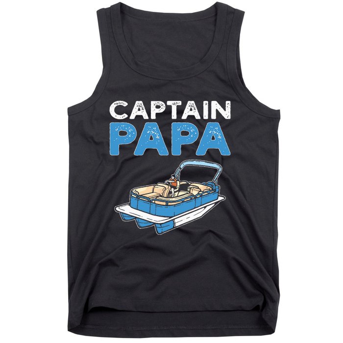 Captain Papa. Pontoon Boat Captain Tank Top