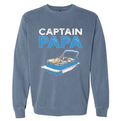 Captain Papa. Pontoon Boat Captain Garment-Dyed Sweatshirt