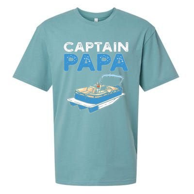 Captain Papa. Pontoon Boat Captain Sueded Cloud Jersey T-Shirt