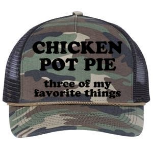 Chicken Pot Pie 3 Of My Favorite Things Retro Rope Trucker Hat Cap