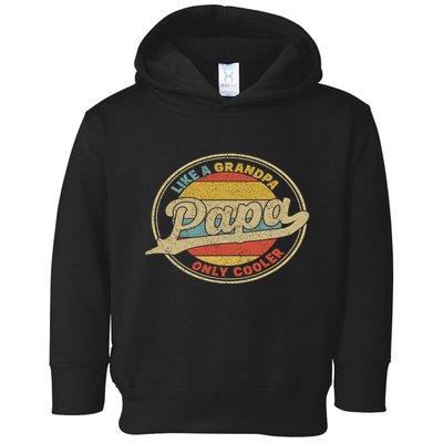 Cool Papa, Papa Like A Grandpa Only Cooler, Best Papa Ever  Toddler Hoodie
