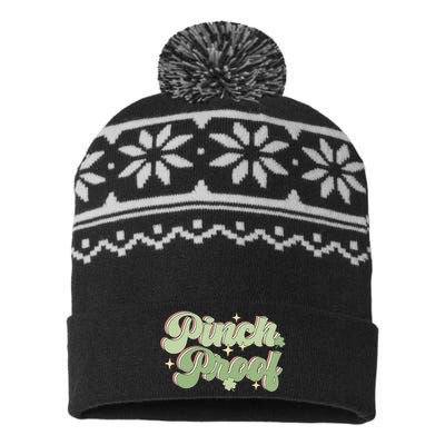 Cute Pinch Proof St Patricks Day USA-Made Snowflake Beanie