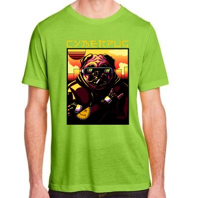 Cyberpug Parody Pug Dog Cyber Punk Adult ChromaSoft Performance T-Shirt