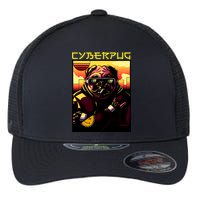 Cyberpug Parody Pug Dog Cyber Punk Flexfit Unipanel Trucker Cap