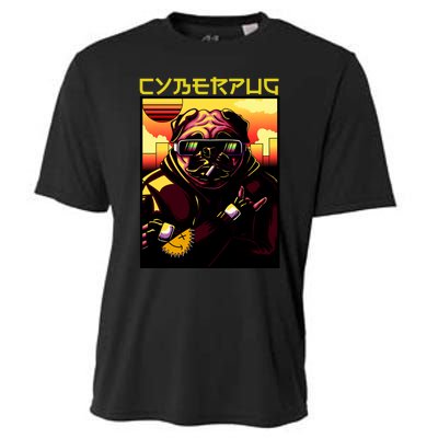 Cyberpug Parody Pug Dog Cyber Punk Cooling Performance Crew T-Shirt