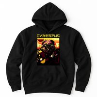 Cyberpug Parody Pug Dog Cyber Punk Hoodie