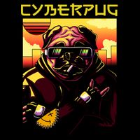 Cyberpug Parody Pug Dog Cyber Punk Sweatshirt