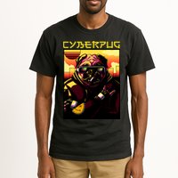 Cyberpug Parody Pug Dog Cyber Punk Tall T-Shirt