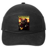 Cyberpug Parody Pug Dog Cyber Punk 7-Panel Snapback Hat