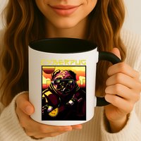 Cyberpug Parody Pug Dog Cyber Punk Coffee Mug