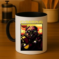 Cyberpug Parody Pug Dog Cyber Punk Coffee Mug