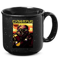 Cyberpug Parody Pug Dog Cyber Punk 15oz Campfire Ceramic Mug