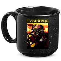 Cyberpug Parody Pug Dog Cyber Punk 15oz Campfire Ceramic Mug
