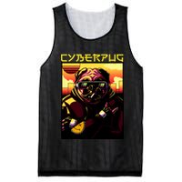 Cyberpug Parody Pug Dog Cyber Punk Mesh Reversible Basketball Jersey Tank