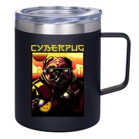 Cyberpug Parody Pug Dog Cyber Punk 12oz Stainless Steel Coffee Mug