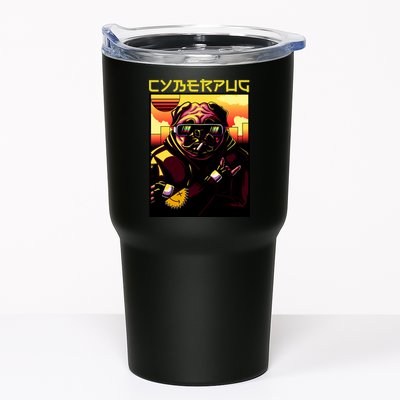 Cyberpug Parody Pug Dog Cyber Punk Tumbler
