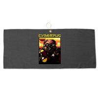 Cyberpug Parody Pug Dog Cyber Punk Large Microfiber Waffle Golf Towel
