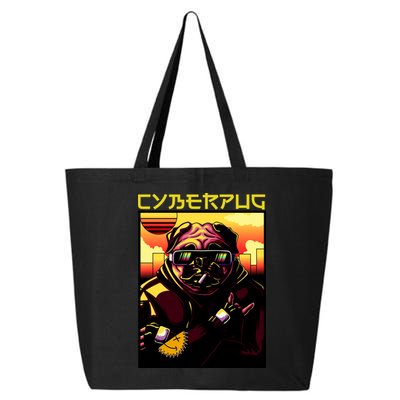Cyberpug Parody Pug Dog Cyber Punk 25L Jumbo Tote