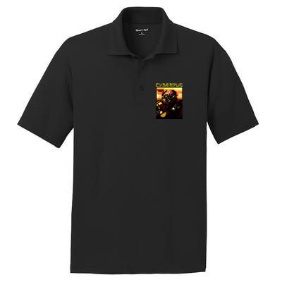 Cyberpug Parody Pug Dog Cyber Punk PosiCharge RacerMesh Polo