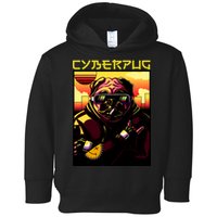 Cyberpug Parody Pug Dog Cyber Punk Toddler Hoodie