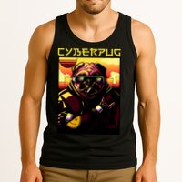 Cyberpug Parody Pug Dog Cyber Punk Tank Top