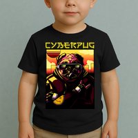 Cyberpug Parody Pug Dog Cyber Punk Toddler T-Shirt
