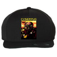 Cyberpug Parody Pug Dog Cyber Punk Wool Snapback Cap