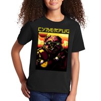 Cyberpug Parody Pug Dog Cyber Punk Kids T-Shirt
