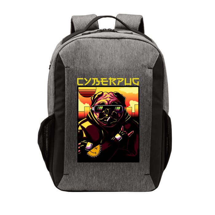 Cyberpug Parody Pug Dog Cyber Punk Vector Backpack