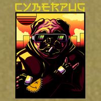 Cyberpug Parody Pug Dog Cyber Punk Garment-Dyed Women's Muscle Tee