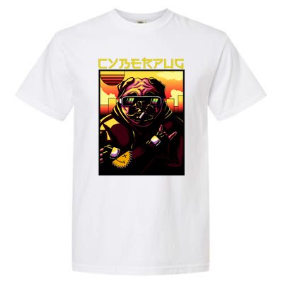 Cyberpug Parody Pug Dog Cyber Punk Garment-Dyed Heavyweight T-Shirt