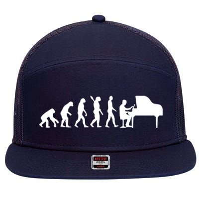 Cool Piano Player Design For Men Women Piano Teacher Pianist 7 Panel Mesh Trucker Snapback Hat