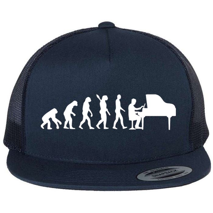 Cool Piano Player Design For Men Women Piano Teacher Pianist Flat Bill Trucker Hat