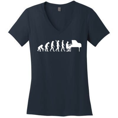 Cool Piano Player Design For Men Women Piano Teacher Pianist Women's V-Neck T-Shirt