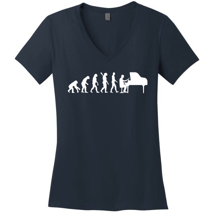 Cool Piano Player Design For Men Women Piano Teacher Pianist Women's V-Neck T-Shirt