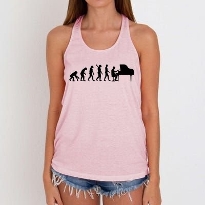 Cool Piano Player Design For Men Women Piano Teacher Pianist Women's Knotted Racerback Tank