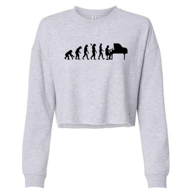 Cool Piano Player Design For Men Women Piano Teacher Pianist Cropped Pullover Crew