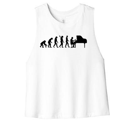 Cool Piano Player Design For Men Women Piano Teacher Pianist Women's Racerback Cropped Tank