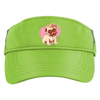 Cute Princess Pug Dog Adult Drive Performance Visor