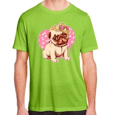 Cute Princess Pug Dog Adult ChromaSoft Performance T-Shirt