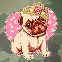 Cute Princess Pug Dog Legacy Tie Dye Trucker Hat
