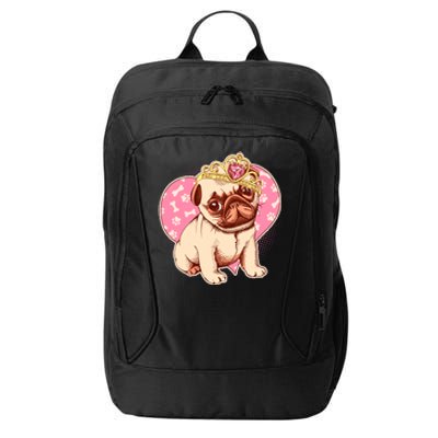 Cute Princess Pug Dog City Backpack