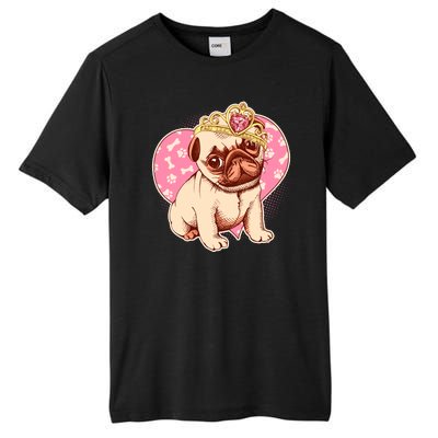 Cute Princess Pug Dog Tall Fusion ChromaSoft Performance T-Shirt