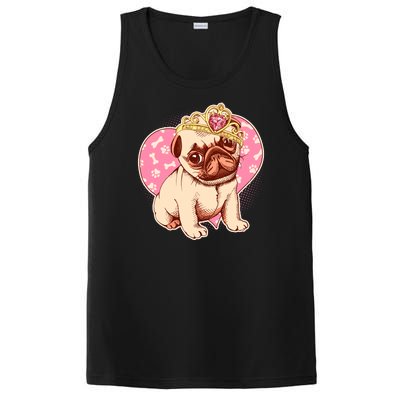 Cute Princess Pug Dog PosiCharge Competitor Tank