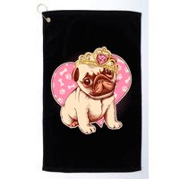 Cute Princess Pug Dog Golf Towel