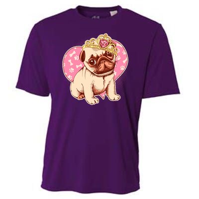 Cute Princess Pug Dog Cooling Performance Crew T-Shirt